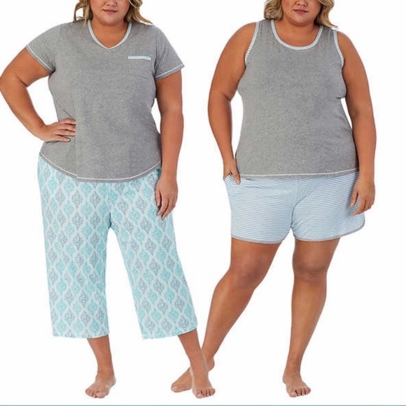 Carole Hochman Bundle Lot of 2 x 4-Piece Cotton PJ Pajama Sets Plus Size 2X - Picture 5 of 6